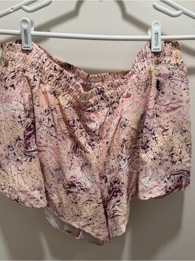 CALIA Marbled Pink Elastic Waist Shorts